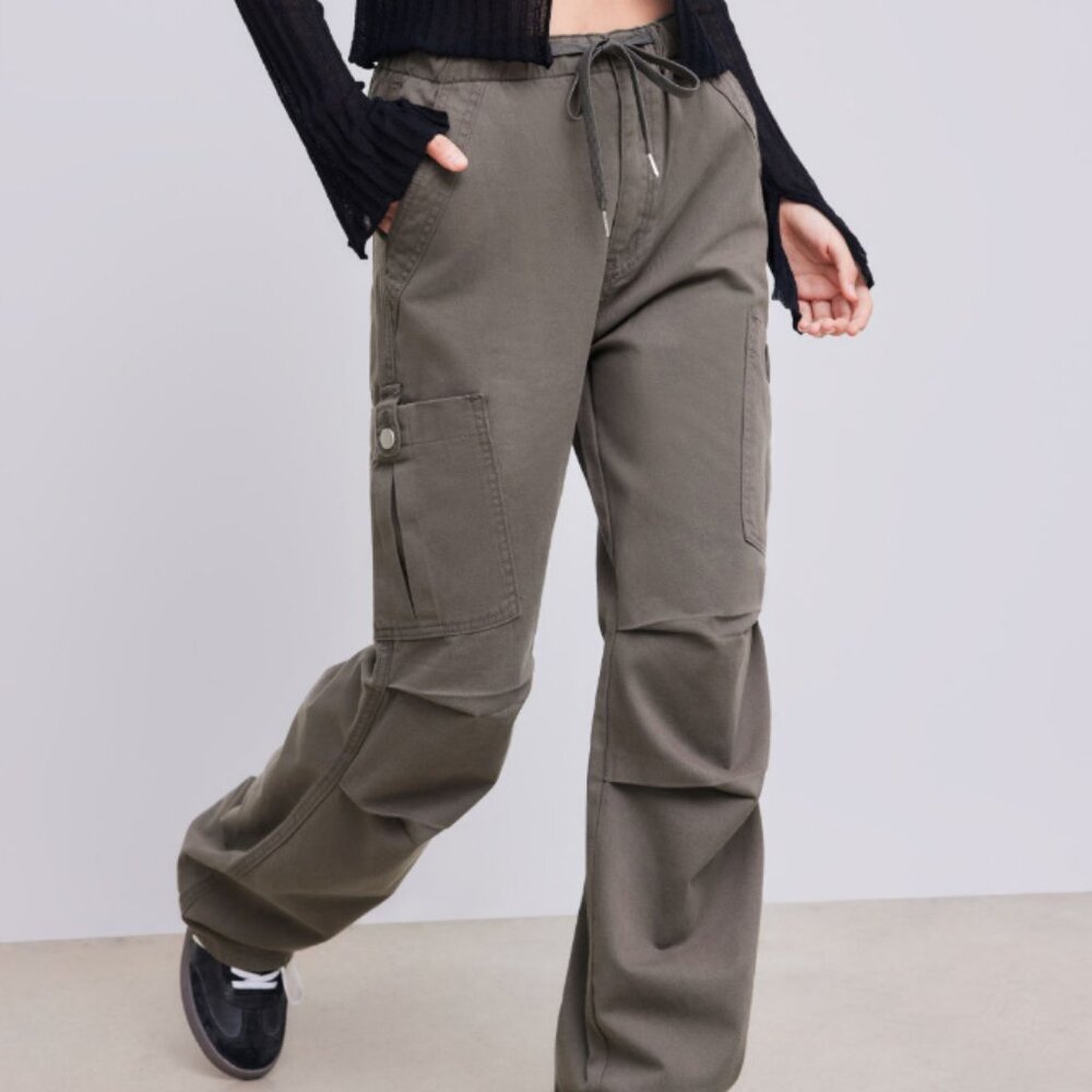 Cider Denim Drawstring Cargo Pants
